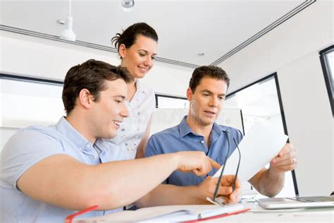 Group of Happy Young Business People in a Meeting Stock Photo - Image ...