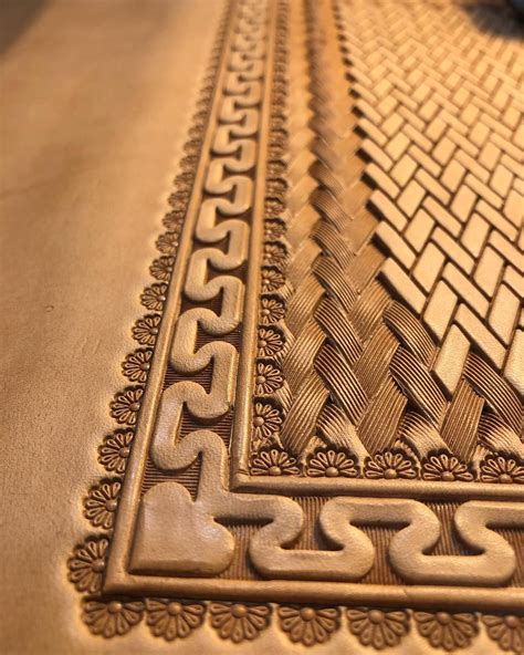 read custom leather  instagram aztec border   herringbone