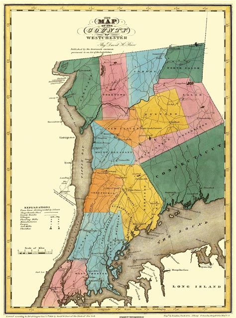 Historic County Map - Westchester County New York - Burr 1829 - 23 x 31
