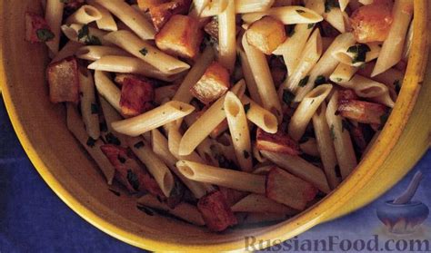 Рецепт: Макароны с жареной картошкой на RussianFood.com
