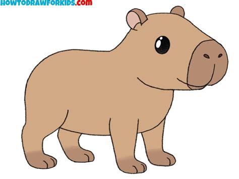draw  capybara easy drawing tutorial  kids