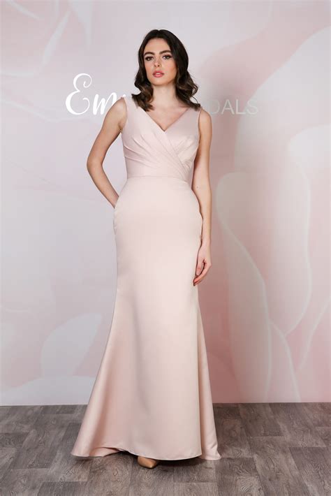 Satin Cowl Back Gown - Emma Bridals