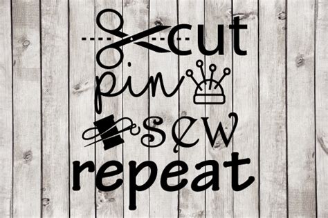 Cut Sew Pin Repeat cut file - Pattern Niche