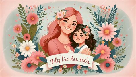 Premium Photo | Mae e filha abracadas comemorando o Dia das Maes Happy