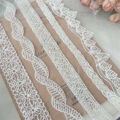 Beaded Lace Trim for Bridal Veil lace Veil Trim Elegant - Etsy