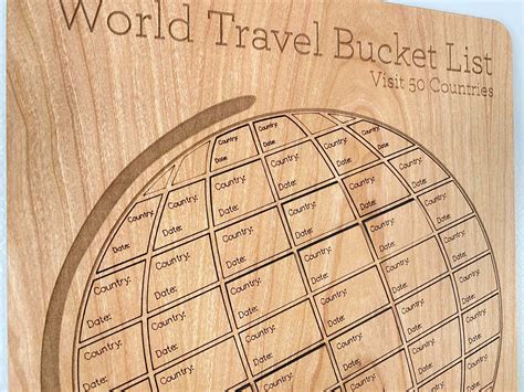 world travel bucket list visit  countries globe display travel gift