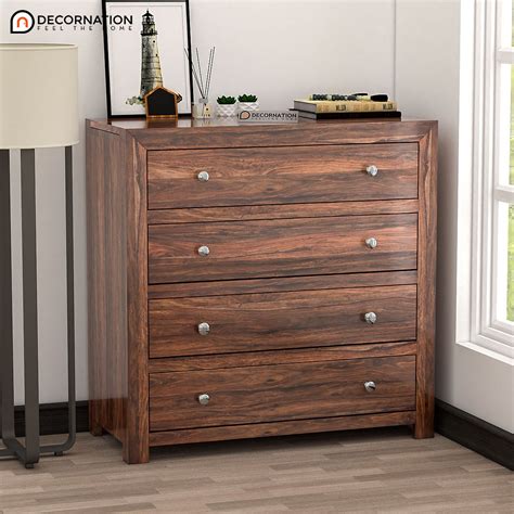 caesar wooden drawer storage cabinet brown decornation