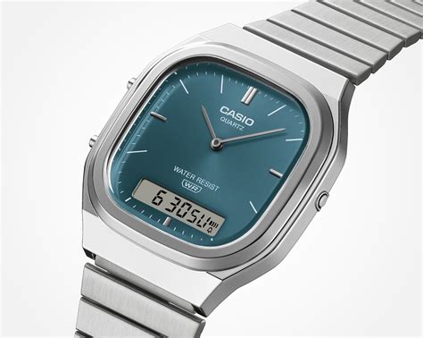 casio aq analog digital  vintage style casio
