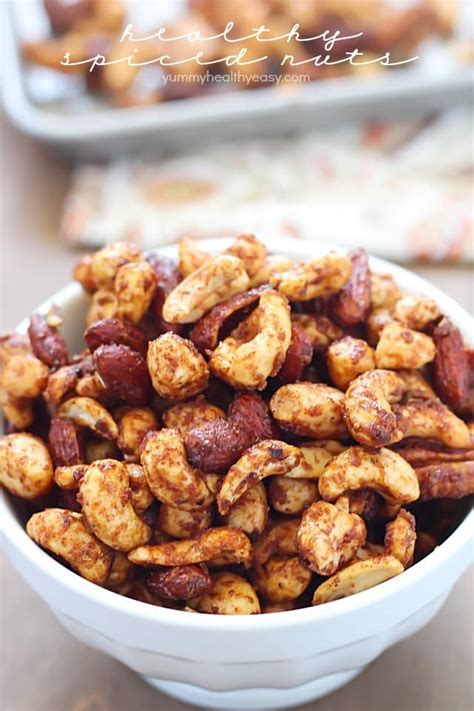 Healthy Spiced Nuts - Yummy Healthy Easy