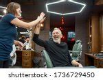 barber-giving-a-haircut image - Free stock photo - Public Domain photo