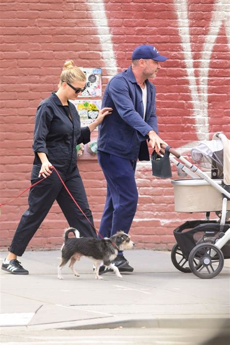 TAYLOR NEISEN and Liev Schreiber Out with Their Baby in New York 09/22