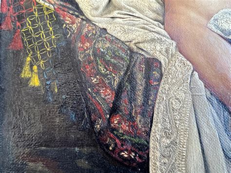 George Vaughan Curtis “Female Nude in Hammock” Neoclassical Oil