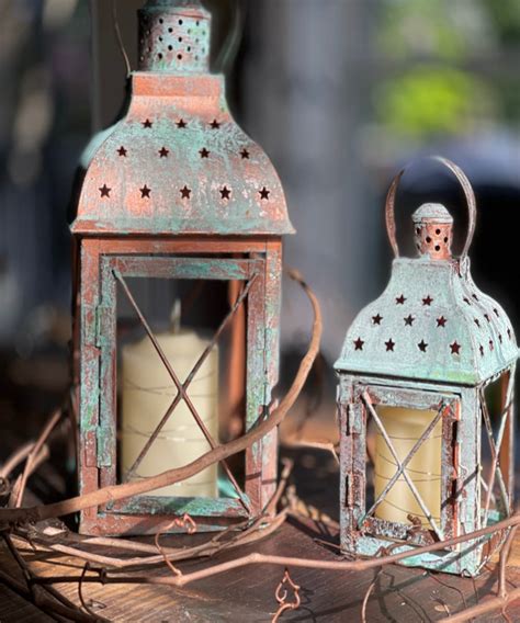 easy copper patina lanterns saved  salvage