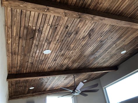 Tongue And Groove Ceilings With Beams | Shelly Lighting
