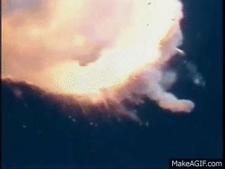 Space Shuttle Challenger STS-51L Launch And Explosion on Make a GIF