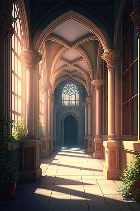 wizard hallway digital backdrop magic school castle backgrounds