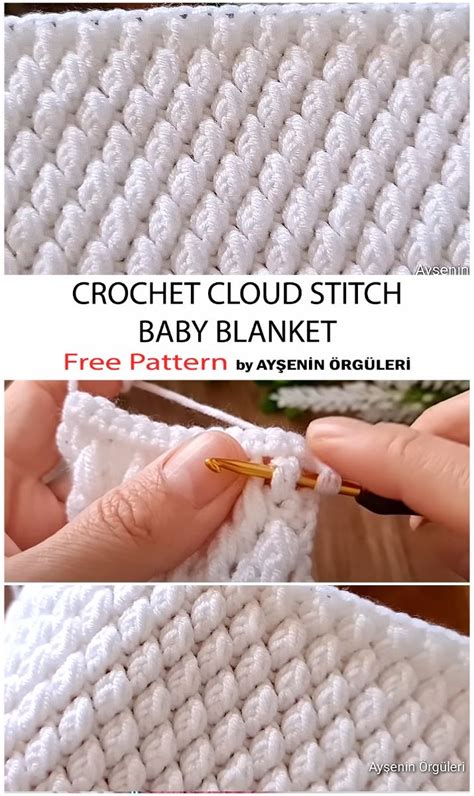 How To Crochet Cloud Stitch Baby Blanket - Free Pattern For Beginners ...