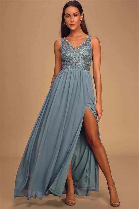 Slate blue dress - hromknow