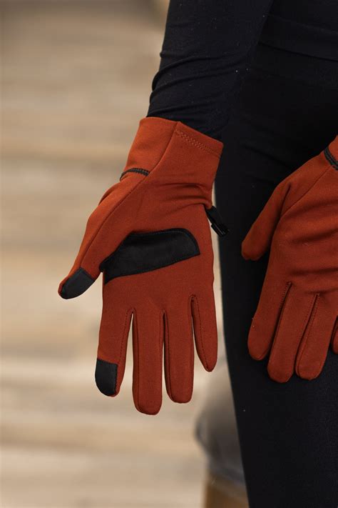 Rust Thermal Knit Gloves With Tech Fingertips · Filly Flair