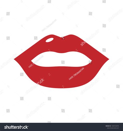 Sexy Female Lips Kissing Kiss Flat Stock Vector (Royalty Free) 1365723476