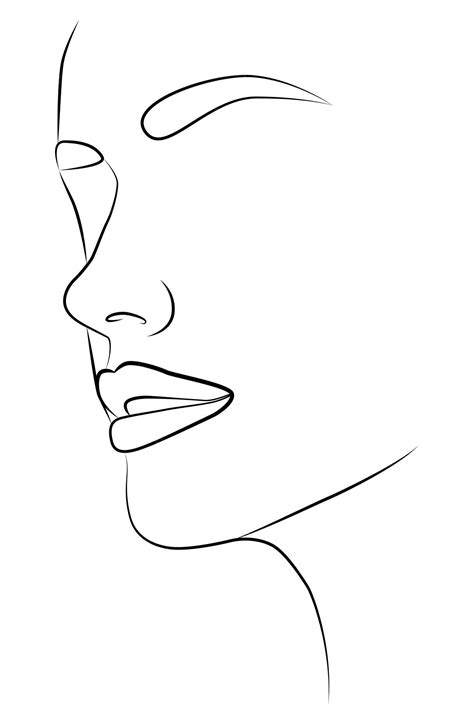 Premium Vector | Girl Continuous line drawing many faces and hairstyles