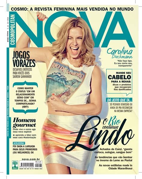Foto: Carolina Dieckmann é a capa da edição de março da revista 'NOVA