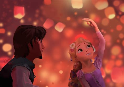 Tangled Lantern Scene by ashleyvsketches on DeviantArt