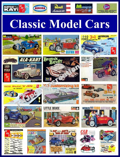 Classic Model Car Kits poster | Model cars kits, Plastic model cars ...
