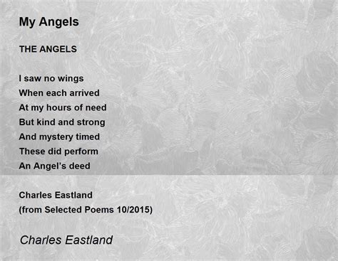 My Angels - My Angels Poem by Charles Eastland