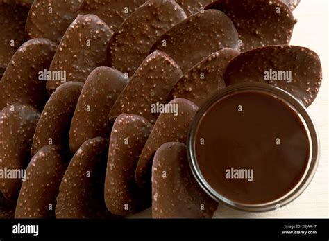 Chocolate chips background Stock Photo - Alamy