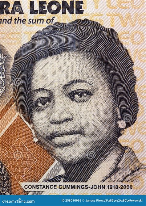 Constance Cummings-John a Portrait from Sierra Leonean Money Editorial
