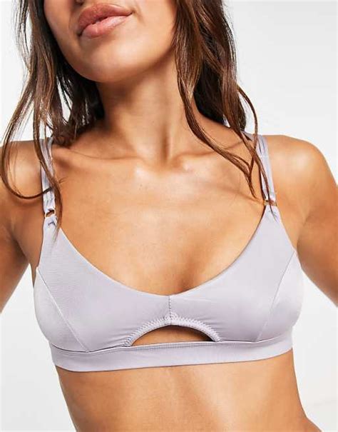 ASOS DESIGN Maggie microfiber bra with underboob & multi straps in