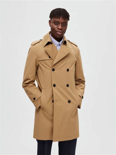 Buy Selected Homme William Trench Coat Ermine - Scandinavian Fashion Store