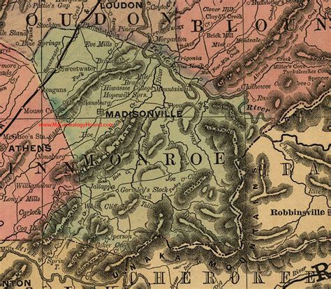 Monroe County, Tennessee 1888 Map