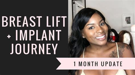 BREAST LIFT & IMPLANT 1 MONTH UPDATE - YouTube