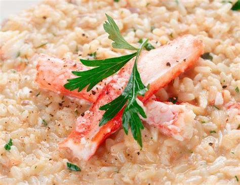 Ризотто с крабовым мясом, шафраном и баклажанами - Надо приготовить ...