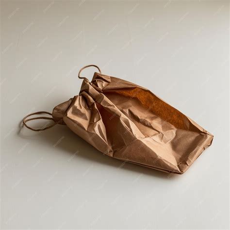 Empty Sac isolated on white background Editable Brown bag clipart