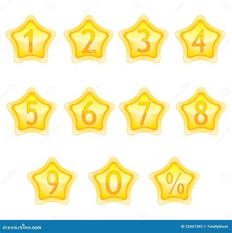 Numbers in the stars stock vector. Illustration of multiple - 22007385