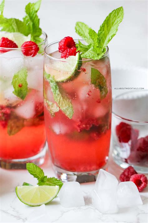 raspberry mojito mocktail