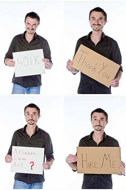 happy jobseeker  hire  sign stock  pictures royalty