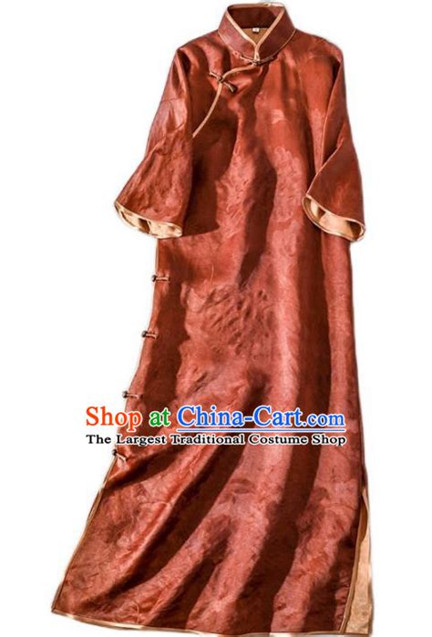 Classical Chinese Red Phoenix Qipao Clothing for Women