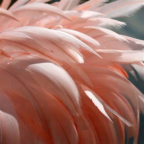 Close Up Of Vibrant Pink Flamingo Feathers by ALICIA BOCK