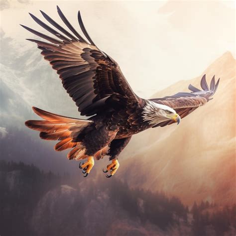 Premium AI Image | Beautiful eagle bird flying american eagle wallpaper ...