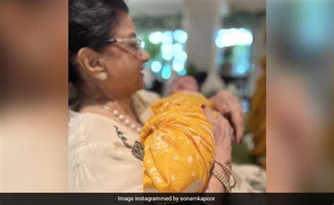 sonams son vayu  grandmother nirmal kapoor   adorable pic