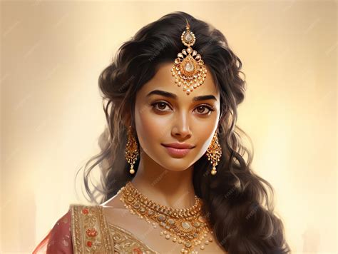 Premium Photo | Beautiful Indian Princess in Magnificent Royal Attire