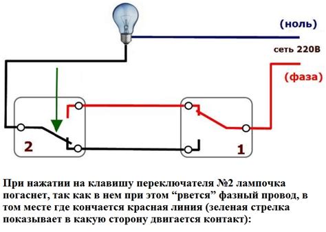 Схема подключения проходного выключателя: из двух и трех точек
