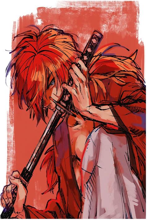 amazoncom ukeclvd rurouni kenshin poster japan manga himura kenshin