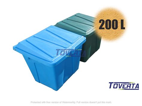 Пластиковый ящик для песочно-солевой смеси емкостью 200 л.