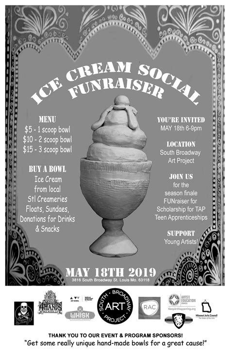 South Broadway Art Project: Ice Cream Social May 18th 6-9pm