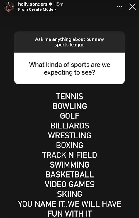 Holly Sonders Gives Update On New Sports League That Will Feature IG
